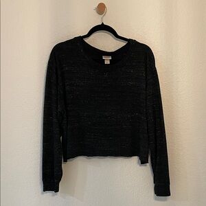 Mossimo Supply Co. Black Cropped Sweatshirt